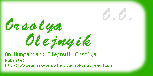 orsolya olejnyik business card